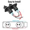 Панель 2 в 1, 4,8 А, два порта USB, быстрое автомобильное зарядное устройство с сенсорным переключателем, розетка для морского транспорта, мотоцикла, квадроцикла