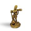 'Lord Bahubali Hanuman' Gold Antique Marble Dust and Resin Figurine Idol Statue Bajrang Bali Murti Showpiece