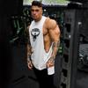 Yozgi bodibilding sport paxta maykasi erkaklar kundalik mashg'ulot kiyimi keng moda brendi hip-hop toplari