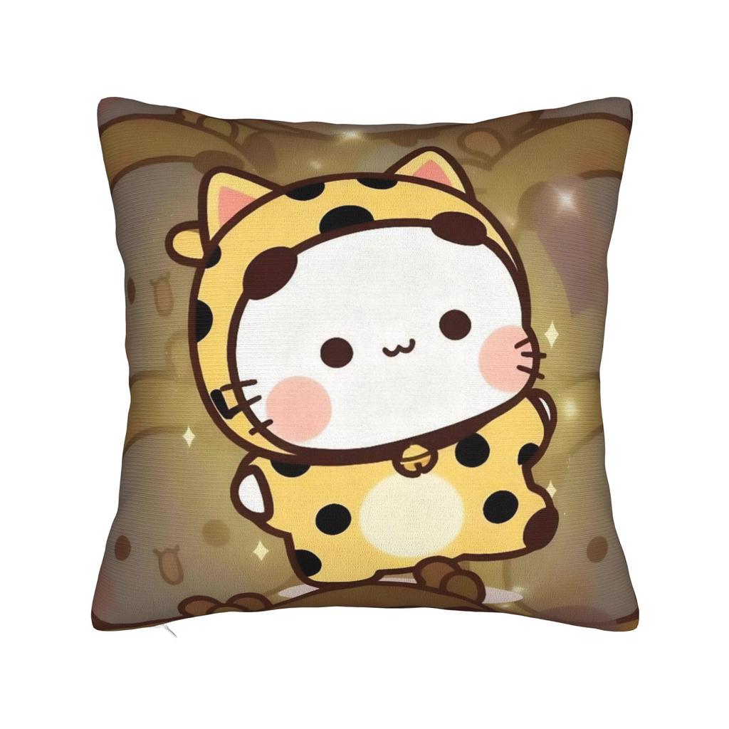 I Love You Bear and Panda Bubu Dudu Bear Pillowcase Soft Fabric Cushion Cover Gift  Pillow Case Cover Home Zipper Xcm