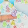 10/20Pcs Cute Mini Resin Unicorn Figurines Miniature Glitter Unicorn Tiny Animals Figures Ornament For Diy Fairy Garden