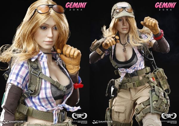 DCG001 Масштабная фигурка СЕРИЯ COMBAT GIRL Близнецы Зона Боевая девушка Близнецы Зона Красивая женщина-солдат [DAM TOY] 1/6