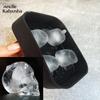 Real Shot Silicone Black 3D Skull Head Ice Cream Cube Mold Machine Ice Making Ball Mold Maker Mould Tray Reusable Kitchen Tools