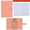 A6 Budget Binder Kids Planner Notebook Cover PU Loose-leaf Handbook 6 Holes Binder Diary Agenda Paper Cover School Stationery