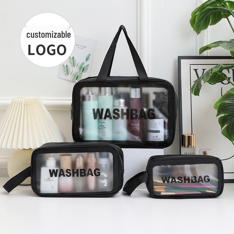 Косметичка ПВХ большой вместимости - Стиль знаменитости, Многоцелевая, Разделение влажного/сухого, Хранение косметики