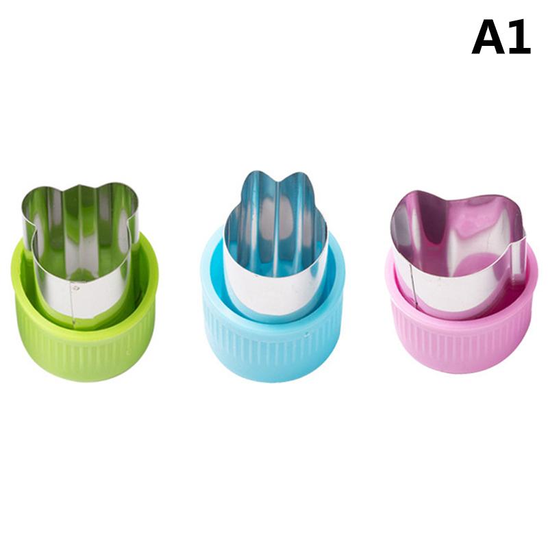 3Pcs/Set Star Heart Shape Vegetables Cutter Plastic Handle Portable Cook Tools