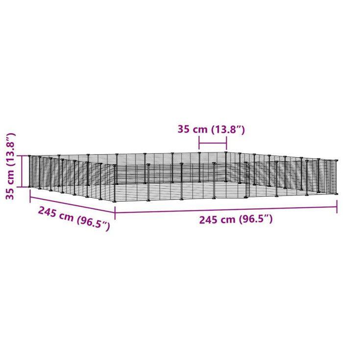 3114026 vidaXL Pet Cage with 28 Panels and Door Black 35x35 Cm