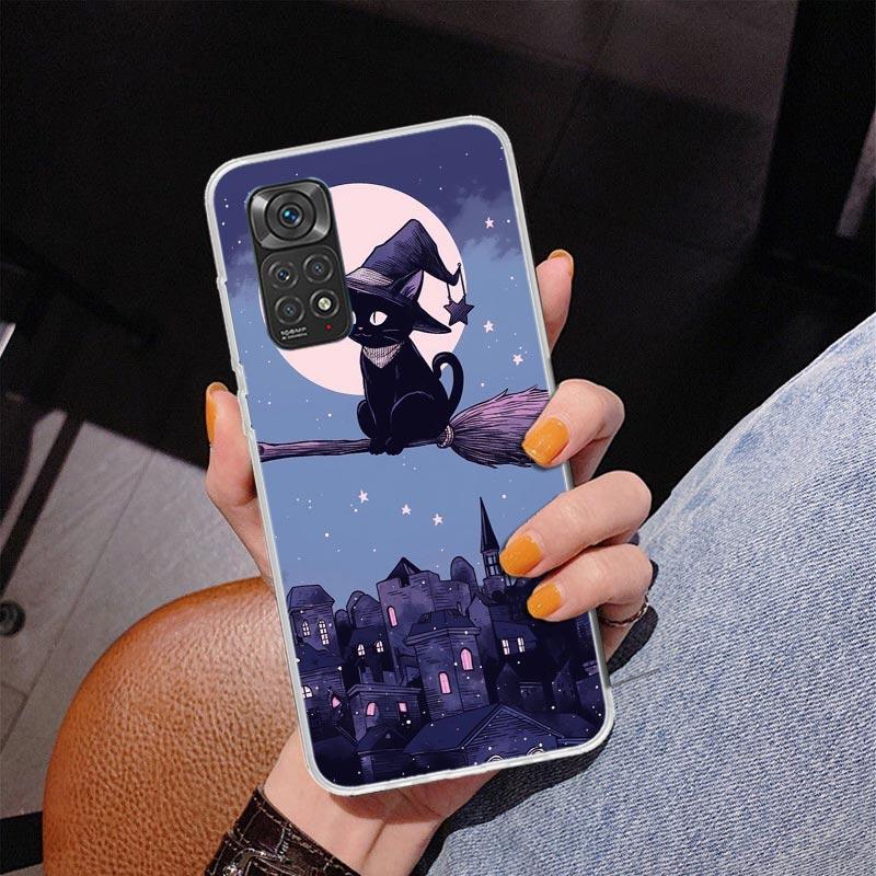 Чехол для телефона "Ведьма и кот", яркий, милый, для Xiaomi Redmi Note 15 14 13 12S 12 11 Pro Plus 14S 11S 11E 10 10S 11T 5G, персонализированный