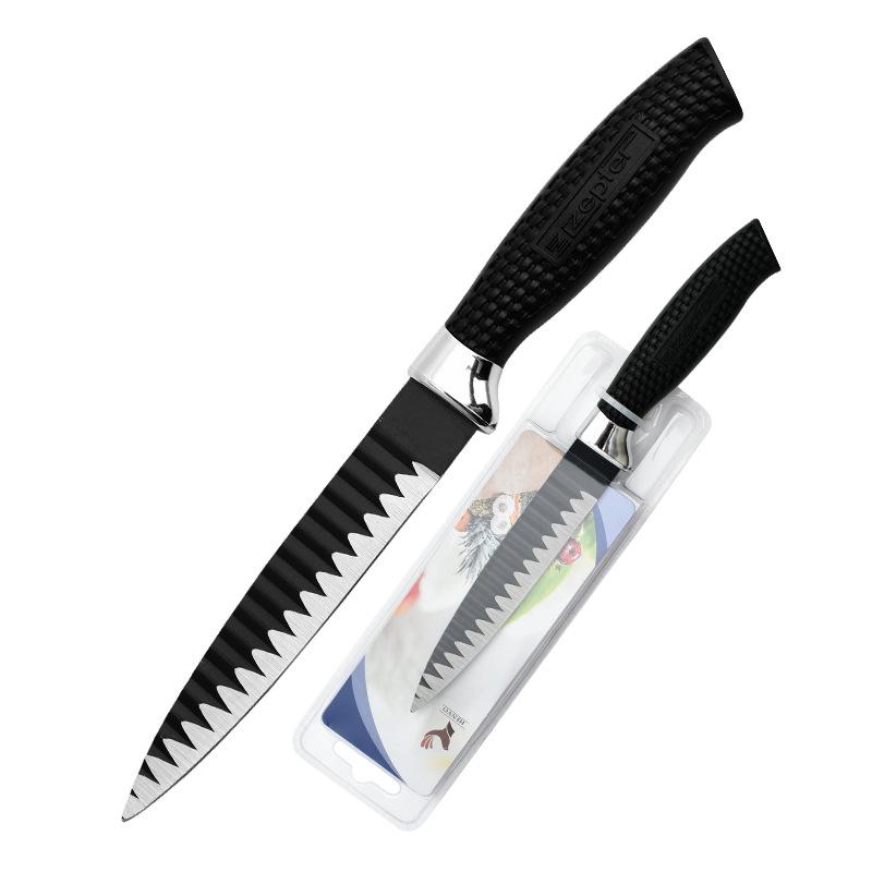 Черная волна узор из нержавеющей стали кухонный подарочный нож фруктовый нож