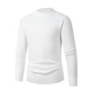 2024 New Autumn Winter Mock Neck Sweater Men Solid Color Pullovers Man Half Turtleneck Knitwear Fashion Casual Mens Clothing