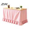 ClassroomDesk Skirt Gingham Ruffled Table Skirt, Cottagecore Teacher Desk for Classroom, Ruffle Cover Plaid Tablecloth Birthday Wedding Baby