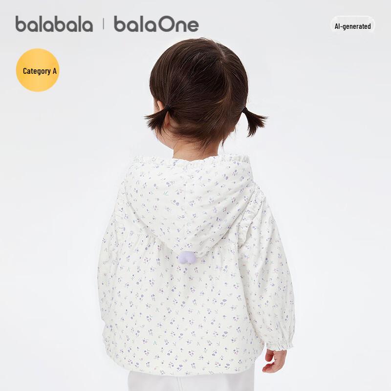 Весенняя куртка с капюшоном в горошек для младенцев девочек Balabala
