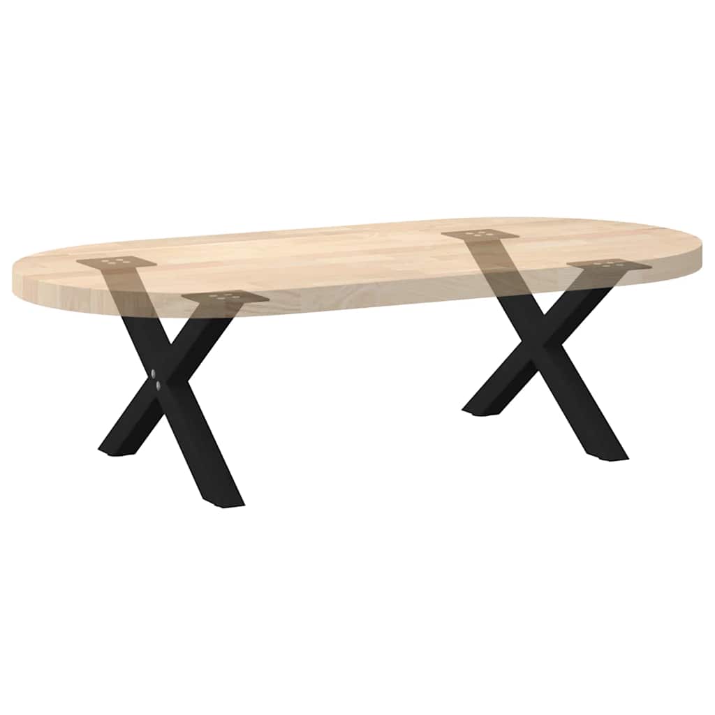 Vidaxl Nogi Do Stolika Kawowego, 2 Szt., Czarne, 60X(30-31) Cm, Stal