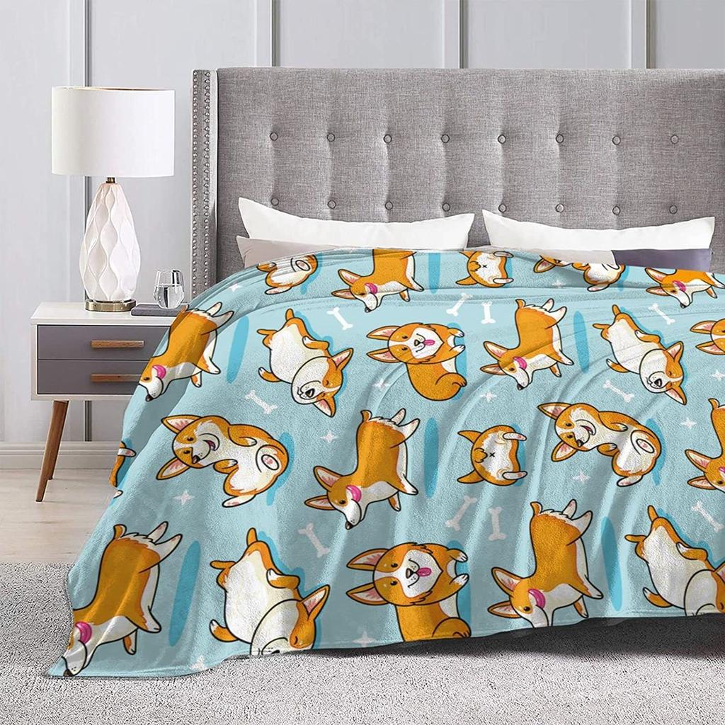 Corgi Blanket Cute Corgi Blankets Gifts for Corgi Lovers Women Soft Flannel Throw Blanket for Couch Sofa Christmas Birthday Gifts