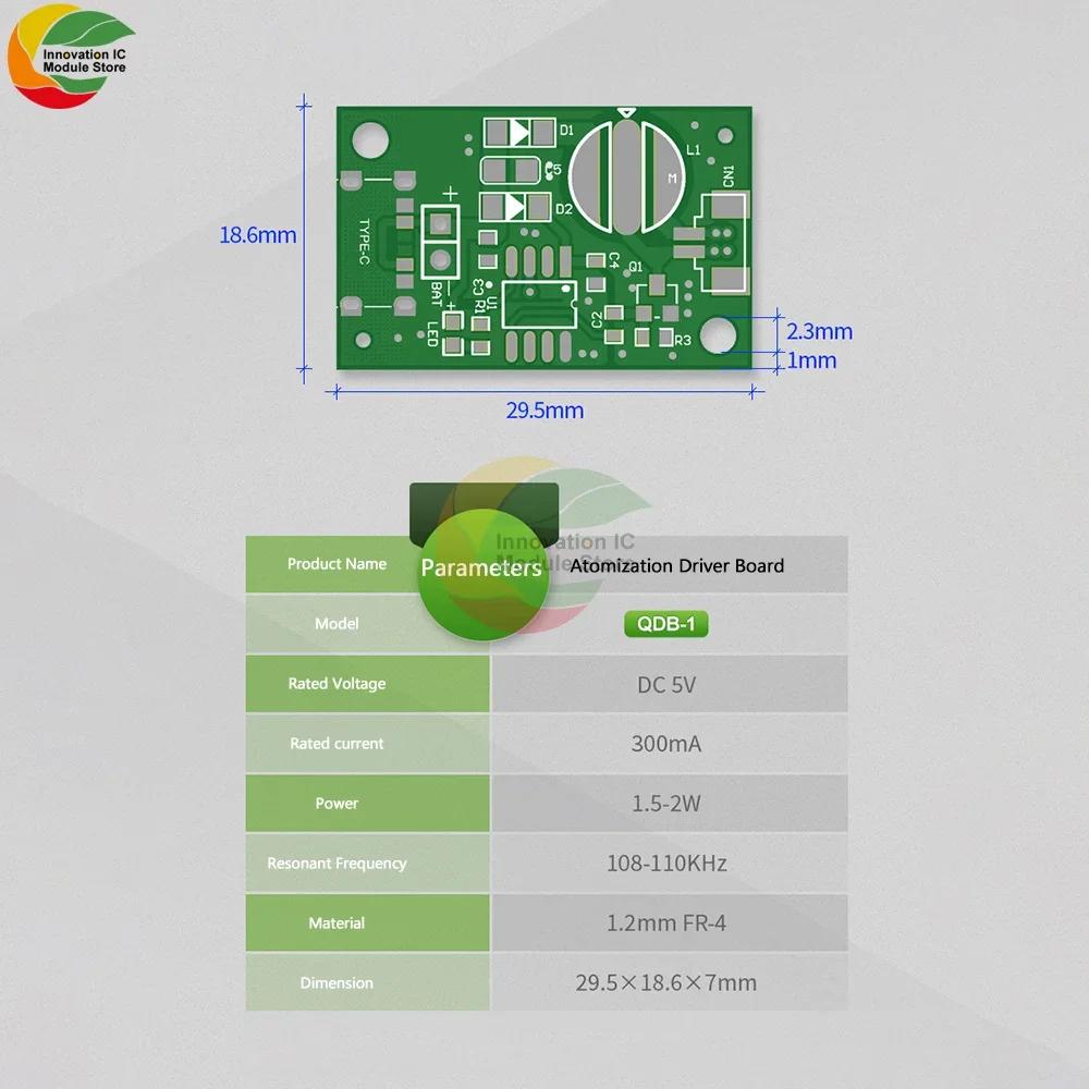 DC5V USB Мини-увлажнитель Плата драйвера тумана Пленочная мембрана распылителя Атомайзер Лист Наборы для DIY Type-C/Micro USB