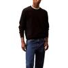 Solid Color Cotton Minimalist Comfortable Versatile Casual Sweater Men Sweater Black 40LM300-001