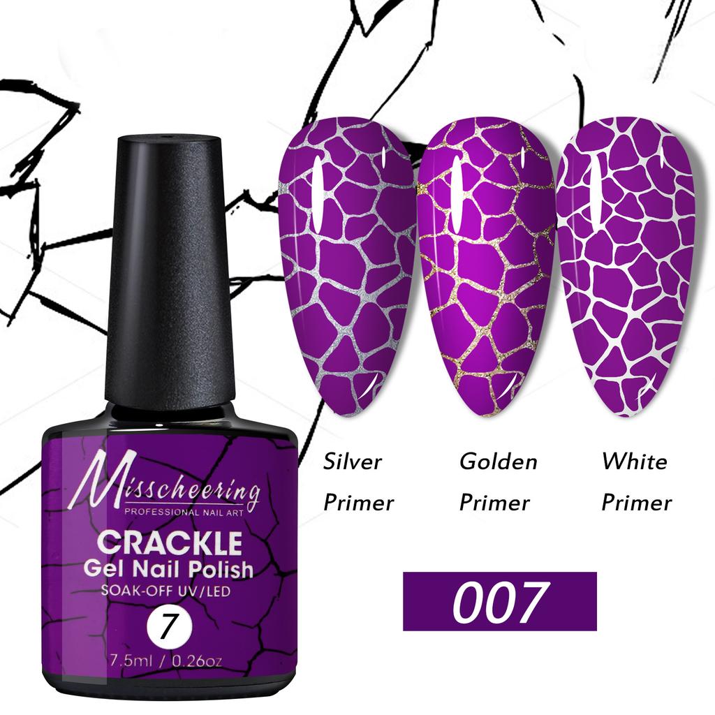 Nail Art Crack Glue Cracked Marble Pattern Burst Change Uv Nail Polish Glue Set Nail Salon