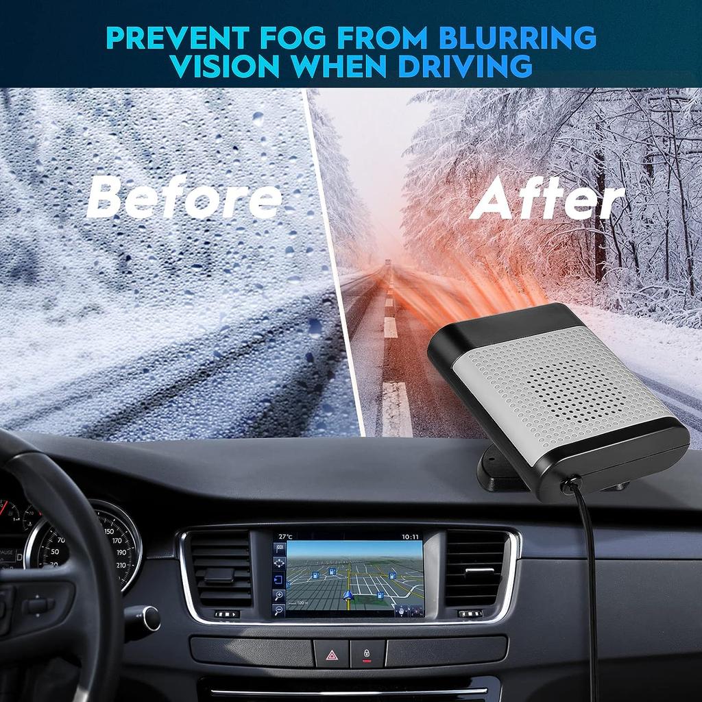 Вентилятор отопителя автомобиля 12 В/вентилятор охлаждения Вентилятор отопителя автомобиля 2-в-1 размораживатель автомобиля, быстрый нагрев, электрический вентилятор отопителя для автомобилей, портативный