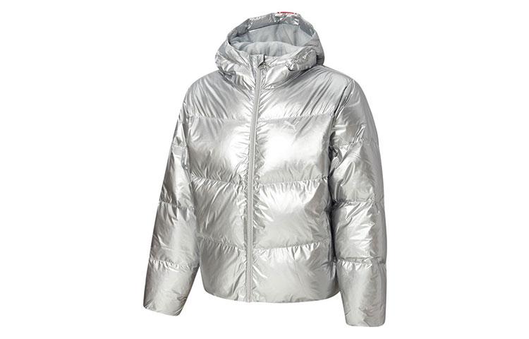 PUMA Down Jackets Women's Concrete Gray Hooded Moderate Other 530696-10