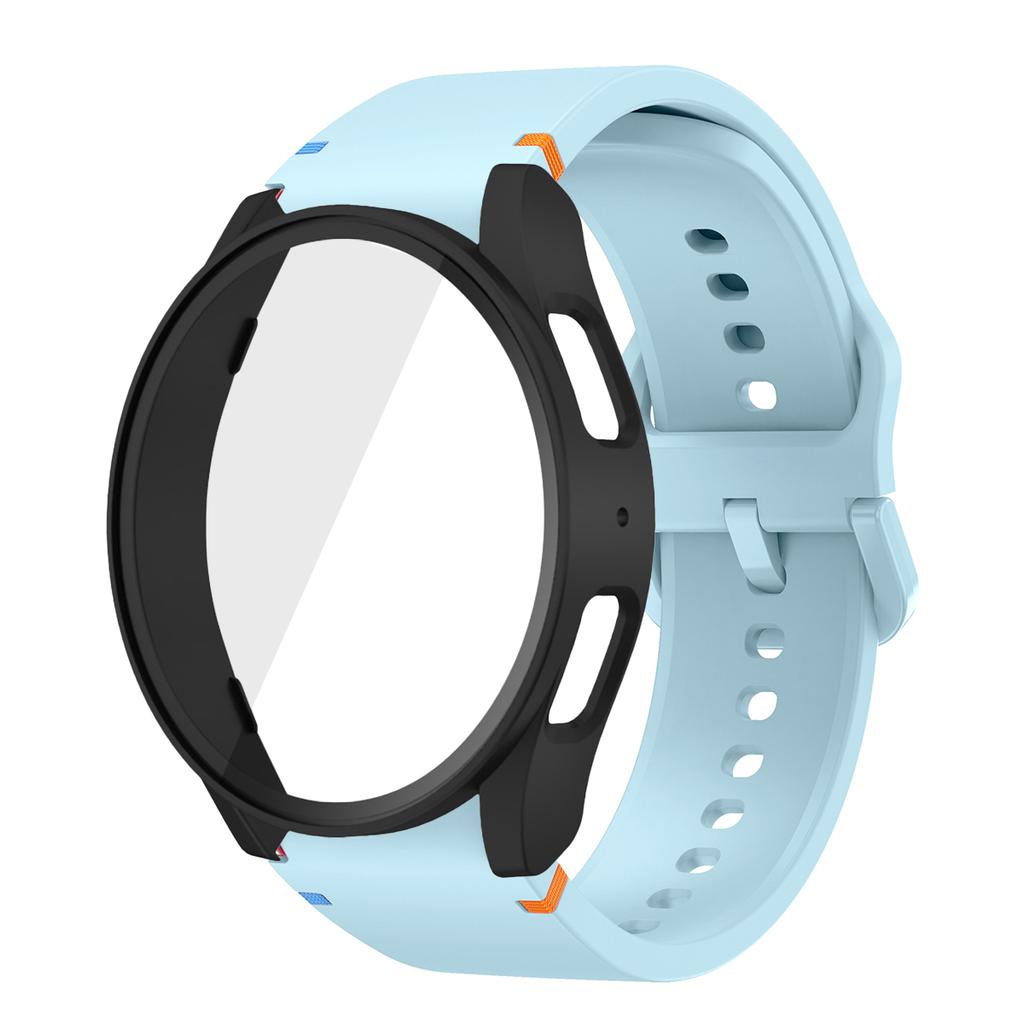 Silicone Strap for Samsung Watch 7 6 5 4 40mm 44mm 5Pro 45mm Band With Case Screen Protector Bumper cover for Wrist Accessories