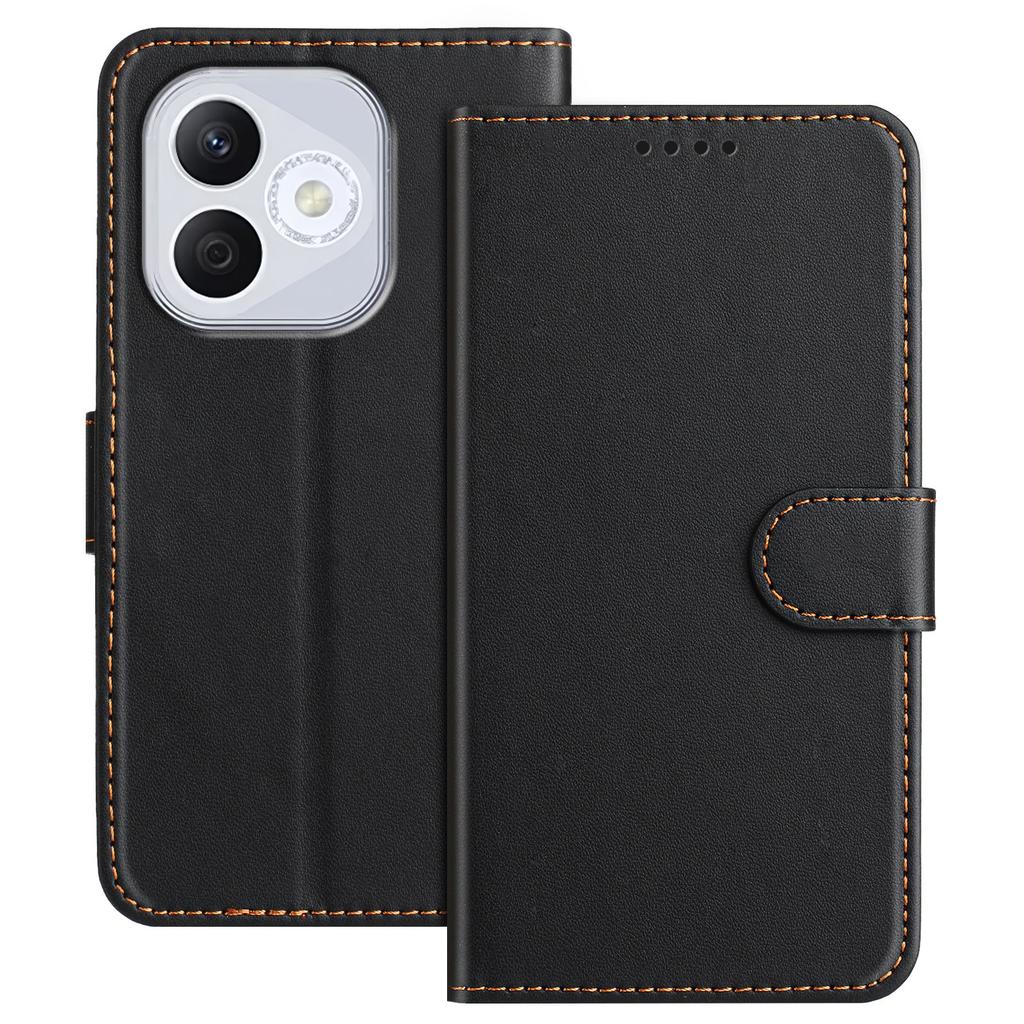 For Honor 400 Lite Leather Case Wallet Stand Solid Color Anti Drop Phone Cover