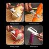 Portable Multifunctional Vegetable Peeler Sharp Stainless Steel Blade Wood Grain Handle for Travel Camping Kitchen Daily Use