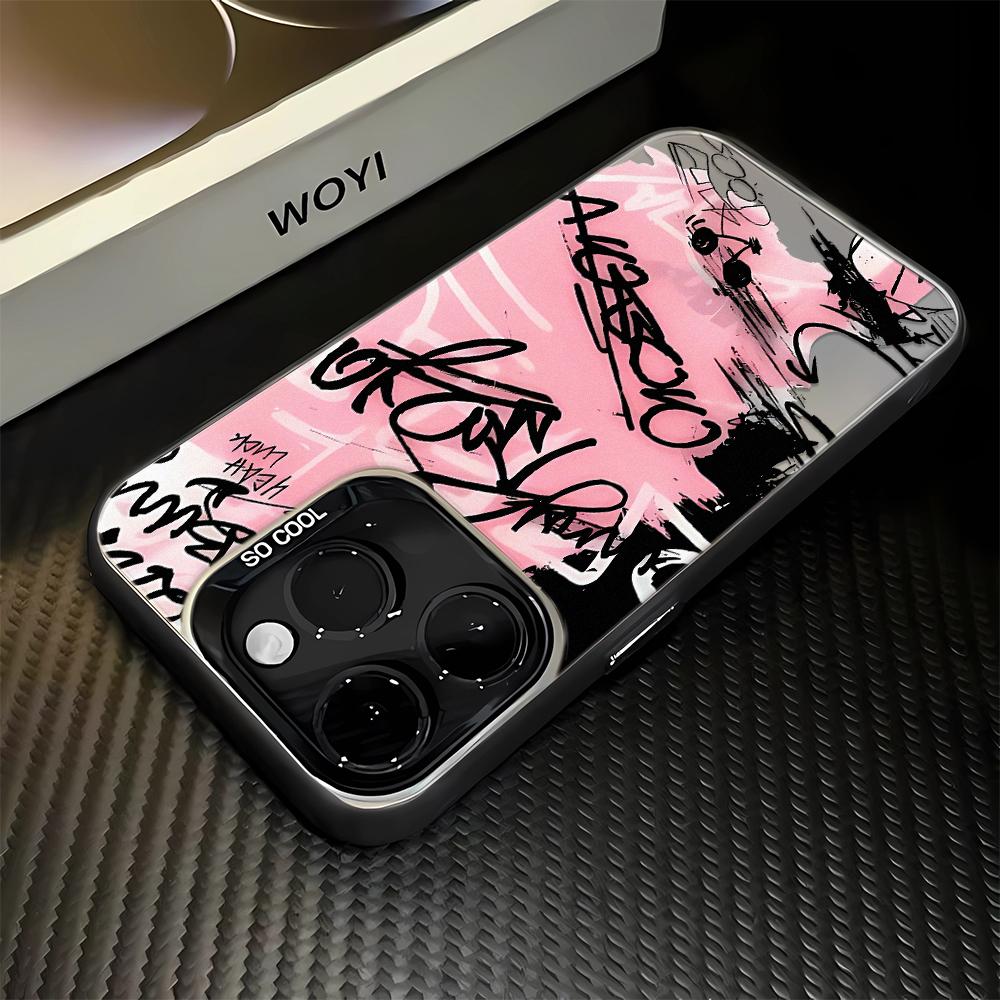 Fashion English Case For Iphone 16 15 14 13 12 11 Pro Max Cover For Iphone 17 Pro Max Funda Coque Bumber Shell 16E 15 14 Case