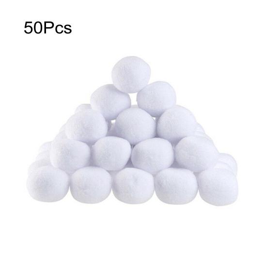 50 штук в упаковке, рождественские поддельные снежки, 3 дюйма, искусственные снежки, игрушка для рождественской зимней игры в снежки на открытом воздухе и семейной игры в метание снега