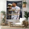 Cristiano Ronaldo Custom Your Name Wall Decor Tapestry Art For Pet Memorial Birthdaywedding Party Backdrop Family Gift