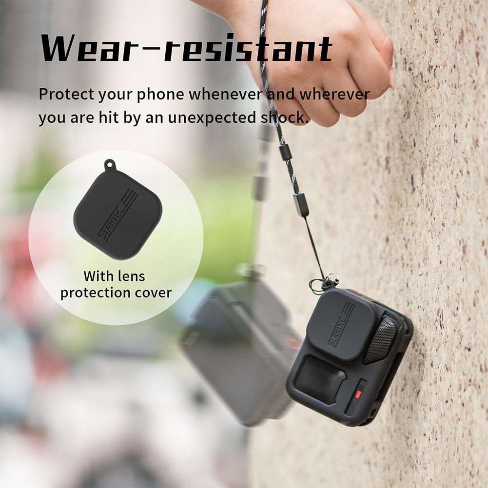 Для Insta360 Ace Pro 2 Силиконовый защитный чехол Накладка Противоударный силиконовый чехол Рамка Чехол Крышка объектива Аксессуары для защиты камеры