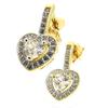Les Trésors De Lily [L3722] - Gold Plated 'Love' Earrings - 15x8 Mm