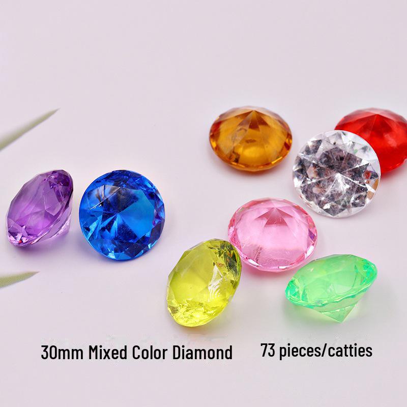 Kids' Gemstone Treasure Shell: Acrylic Diamond and Conch Archaeological Toy.