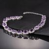 Real 925 Sterling Silver Bracelets On Hand For Women Natural Amethyst Gemstone Halloween Anniversary Gifts Delicate Fine Jewelry