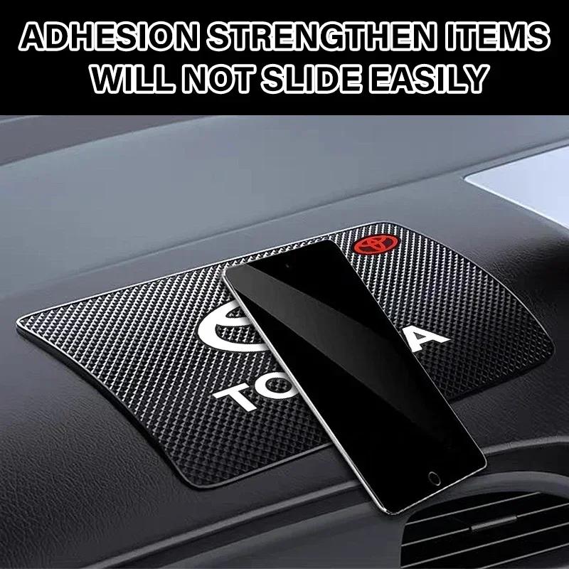Car Badge Styling Non-Slip Mat Center Dashboard Anti-slip Pad Interior for TRD Toyota Corolla Gr Yaris Aygo GT86 Prius RAV4 Camry