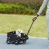 Pet Wagon Cart, Dog Stroller for Small Dogs and Cats with 4 Wheels, Safety Straps, Storage Bag, Mat