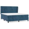 3129283 vidaXL Divan-lit Et Matelas Bleu Foncé 160x200cm Velours