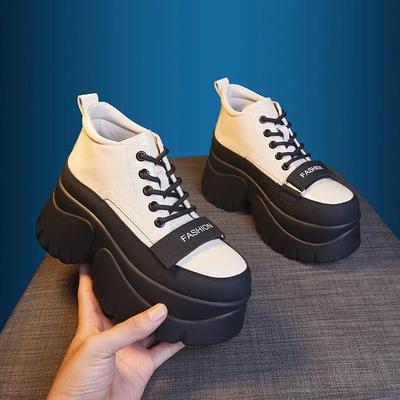 8 см лакированная кожа синтетический толстый круглый носок каблук женский шнуровка летняя мода высокий каблук платформа женская повседневная обувь