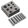 7 Holes Punch Die Disc Set Irregular Alloy Steel Round Punching Cut Jewelry Tools