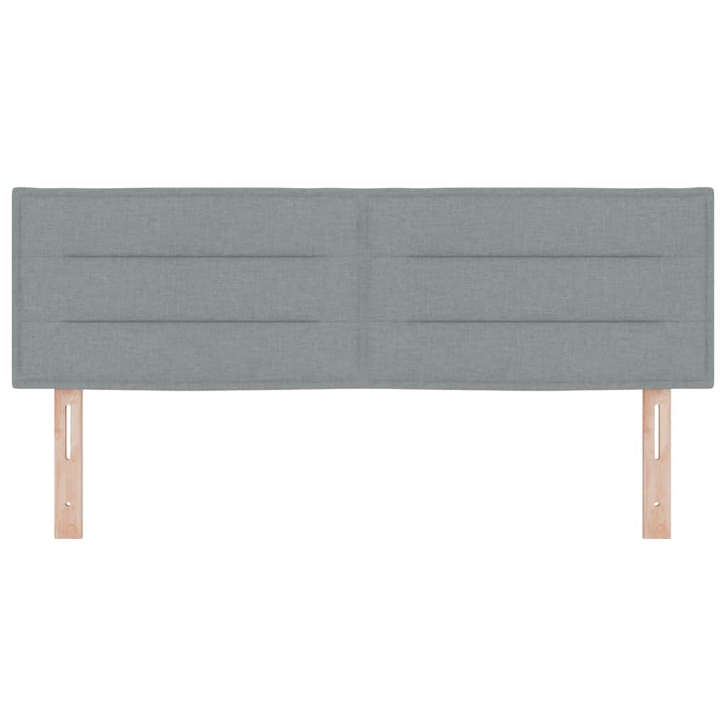 Headboard Light Grey 144 cm Fabric