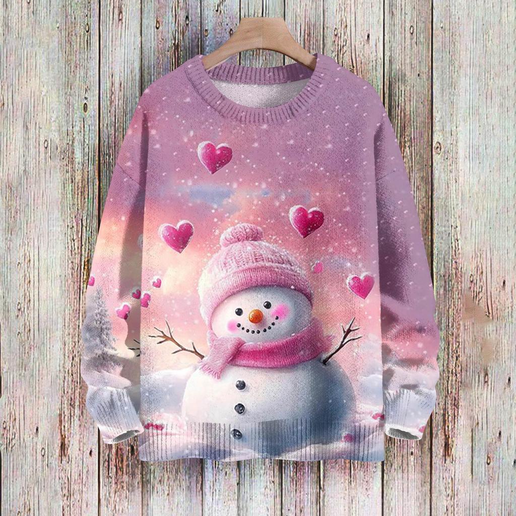 Christmas Sweatshirts For Women Knit Sweater Cute Shirt Fall Crewneck Pullover Tops