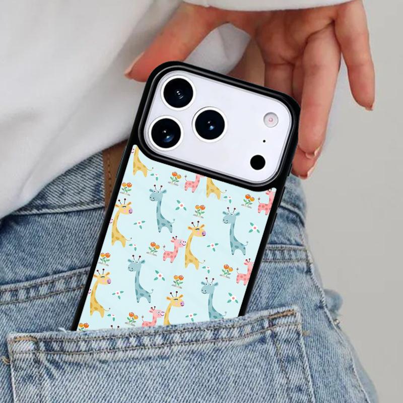 Милый чехол для телефона с жирафом для iPhone 16e 15 14 13 12 17 Pro Max Plus Air 17pro Cover Coque