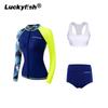 Womens Long Sleeve Rash Guard Set UV Protection Swimwear Surfing Diving Snorkeling Water Sports