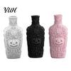 Decorative Bottle for Dressing Table Halloween Gothic Pumpkin Vase, 3D Printed Moon Star Embossed Potion Dark Romantic Room Accents Tabletop Ornament,
