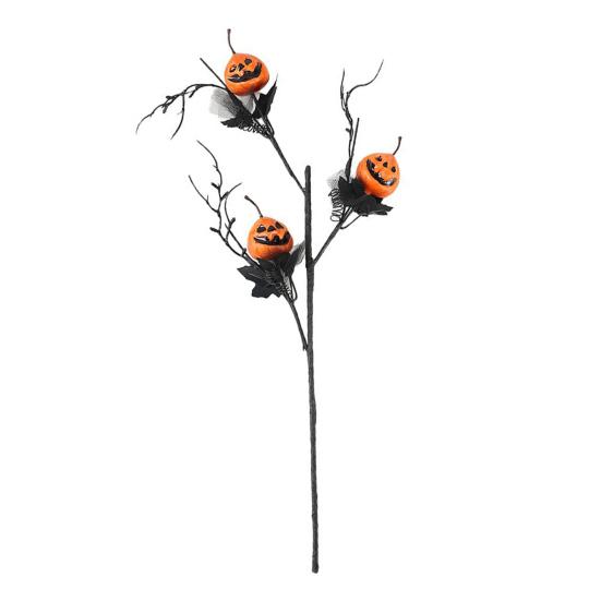 1/2/3Pcs Halloween Pumpkin Branch Spooky Black Office Holiday Party Indoor Tree Branch Home Outdoor Fake