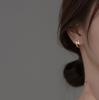 New Fashion 925 Silver Minimalist Mini Lightning Earring for Women Shinny Zircon Hoop Earrings Jewelry