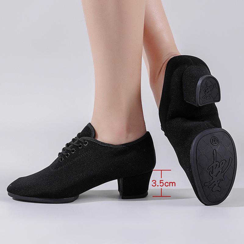 Женская профессиональная обувь для бальных танцев Мягкая подошва Обувь для квадратных танцев Удобная тренировочная обувь для танцев для взрослых