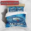 3pcs Duvet Cover Set (1*Duvet Cover + 2*Pillowcase, Without Core), Custom Name Manchester City Pattern Bedding Set, Home Bedroom Decor Gift