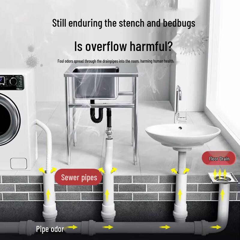 Muvi Universal Drain Anti-Odor & Anti-Backflow Plug