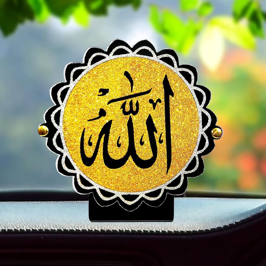 GiftzLane сверкающий Аллах мусульманская приборная панель автомобиля идол блестящая декоративная духовная статуя ремесла религиозный подарок предмет домашнего декора
