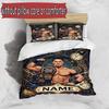 3pcs Duvet Cover Set (1*Duvet Cover + 2*Pillowcase, Without Core), Custom Name John Cena Pattern Bedding Set, Home Bedroom Decor Gift